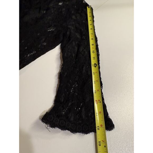 Benancy Lace Cardigan Sz L Black Whimsigoth Witchy Fairy Grunge Gothic Sheer Y2K - Picture 9 of 9